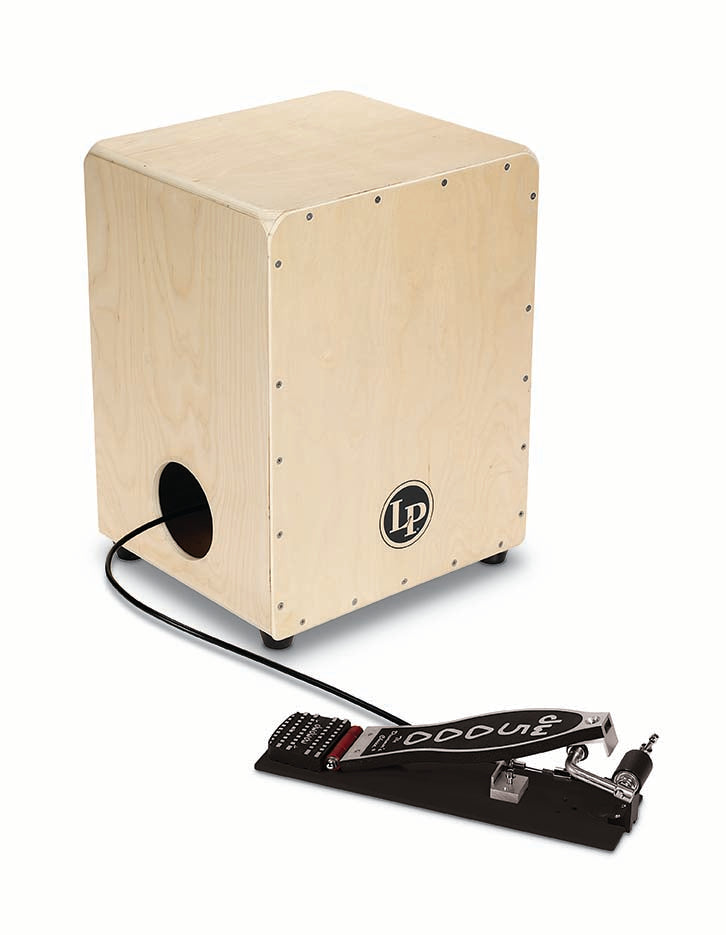 Cajon 2 faces LP Latin Percussion LP1400NWP avec pédale DW Cajon